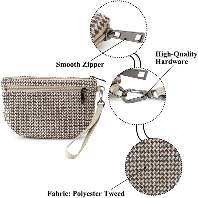 BBORGDC Small Wristlet Wallets for Women, Zip Clutch Bag with Wristlet Pouch, 3-Zipper Original Design - Image 5